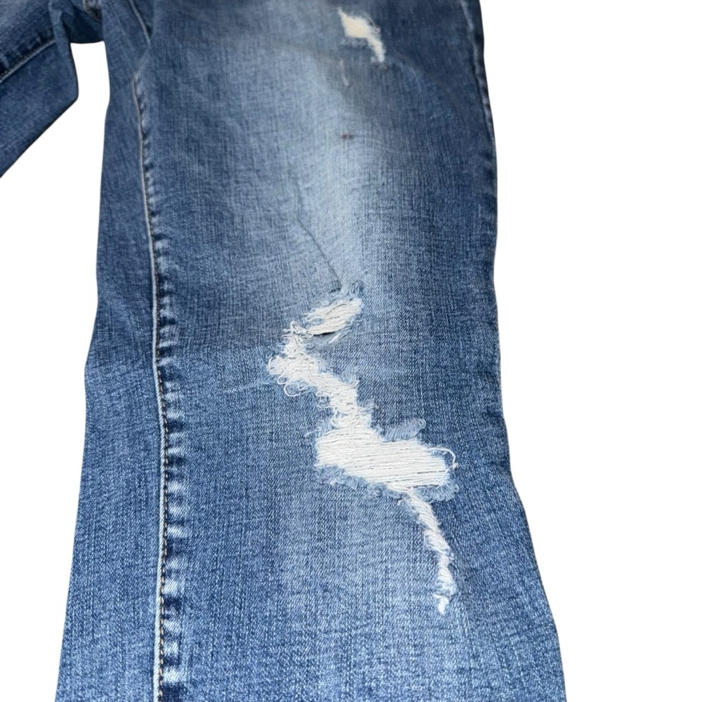 KanCan Distressed Skinny Jeans Size 13/30 Raw Hem Stretch NWOT - Picture 8 of 9